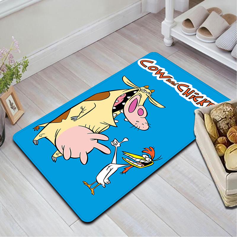 Cow and Chicken Rug Floor Mat for Living Room or Bedroom Soft and Comfortable Carpet a Gift for Birthday and Holiday.MFF0918396