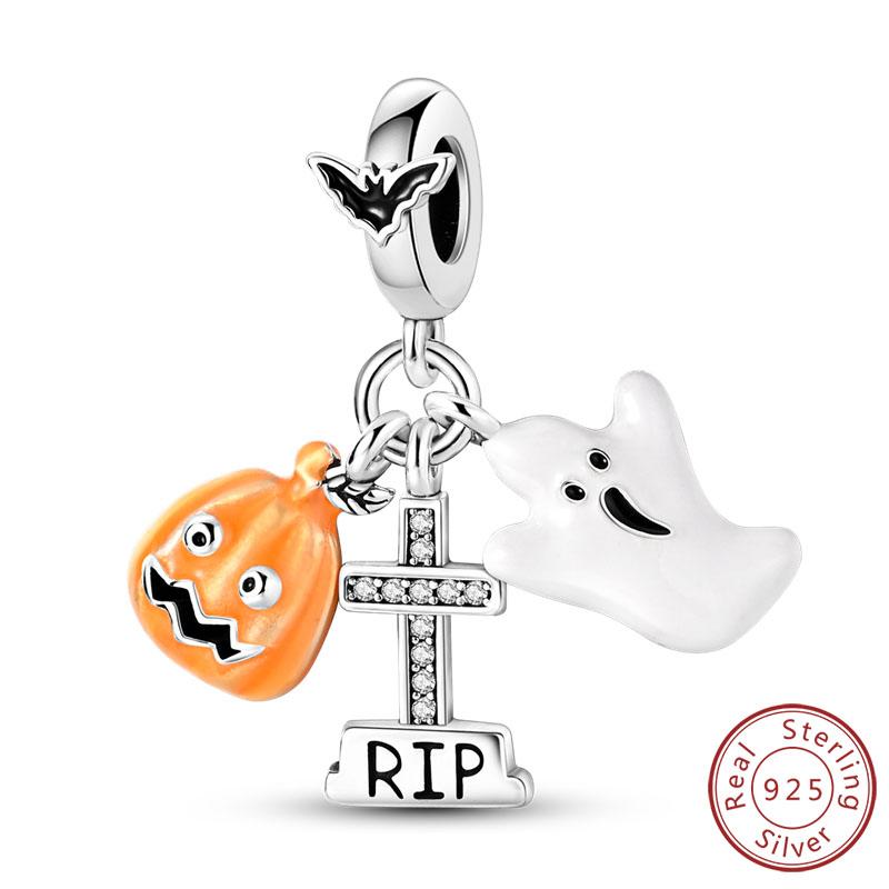 Хэллоуин Шарм Подвеска Медь Тыква Ведьма Кукла Скелет Мумия Конфета Шарм Подходит Оригинальный Браслет DIY Ювелирные Изделия