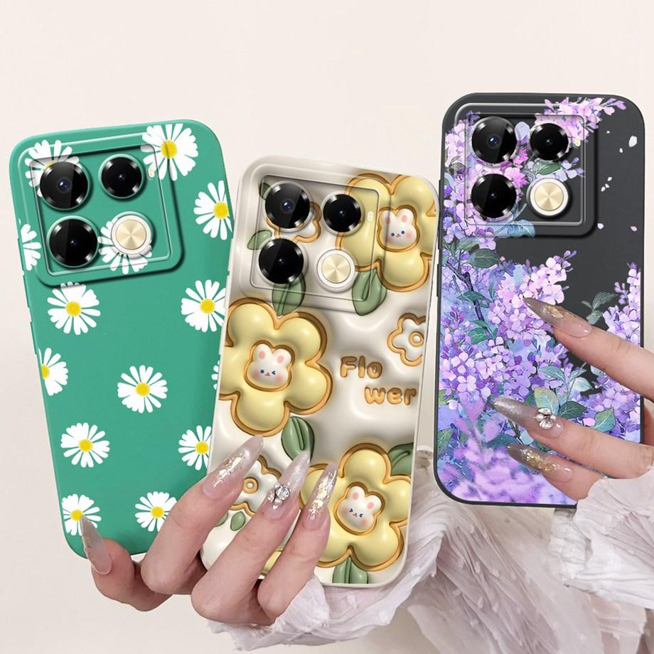 Для Infinix Note 40 Pro Plus Чехлы Чехол Роскошный Жидкий Силикон Мягкий Чехол для Телефона Для Infinix Note 40 Pro 4G 5G capa Женский Стиль