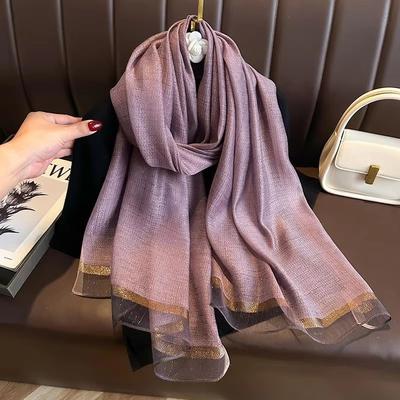 Шелковая Шерстяная Шаль Шарфы И Накидки Для Женщин Полосатые Bufandas Foulard Головной платок Пашмина Пончо Шарфы Повязка на голову Хиджаб Бандана