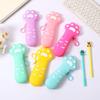 Cat Paw Design Pencil Case Silicone Stationery Pouch Stationery Organizer  Students