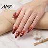 Waterproof Nail Art Stickers Autumn Maple Leaf Stickers, Self-Adhesive Fall Leaves Decals, Theme Women Embossed Manicure for Home and Salon
