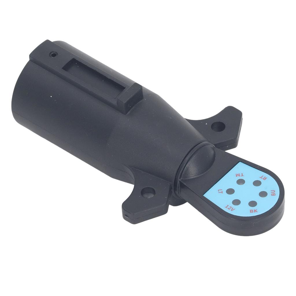 7-контактный адаптер для фонарей прицепа Адаптер проводки вилки прицепа с плоским 4-контактным светодиодным индикатором