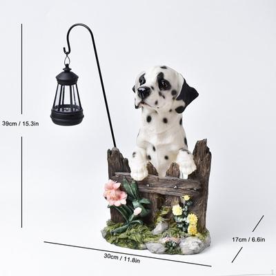 Солнечная садовая статуя, скульптура животного, фигурка собаки, смоляное украшение для двора, украшение для газона для заднего двора