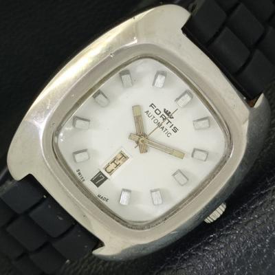 Б/У DAY&DATE @ 6 FORTIS AUTOMATIC 2789 ШВЕЙЦАРСКИЕ МУЖСКИЕ ЧАСЫ С БЕЛЫМ ЦИФЕРБЛАТОМ a432202-2