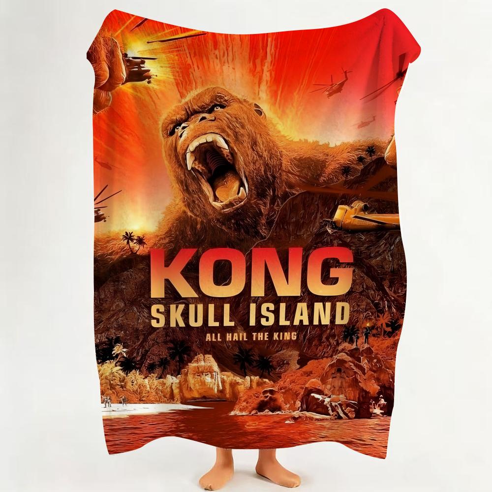 Movie K King K Kong Throw Flannel Throw Blanket Suitable for Sofa Living Room Bedroom