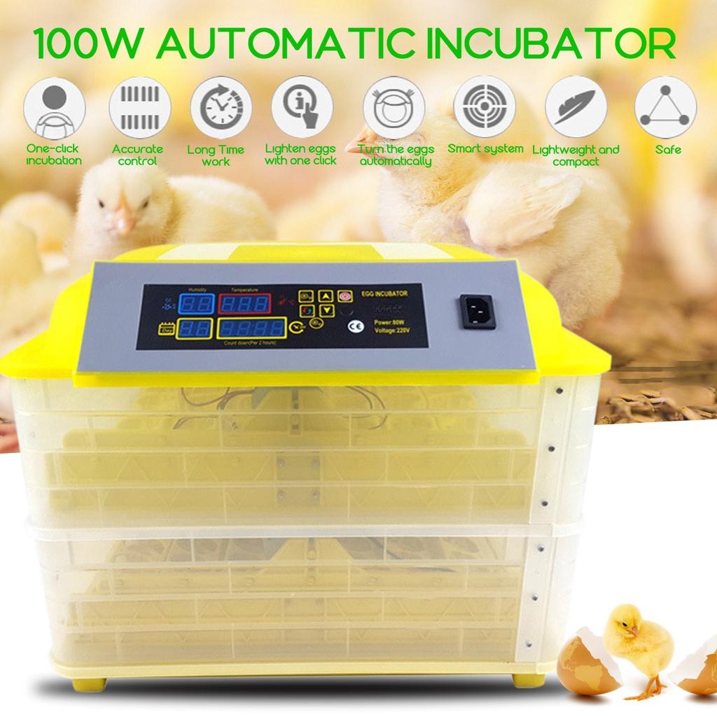 100W Automatic Eggs Incubator Brooder Bird Quail Chick Hatchery Incubator Poultry Hatcher Turner Farm Incubation Tools AC110V/220V 50/60HZEU/US