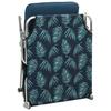 Folding Sun Lounger with Canopy Leaf Pattern Aluminum