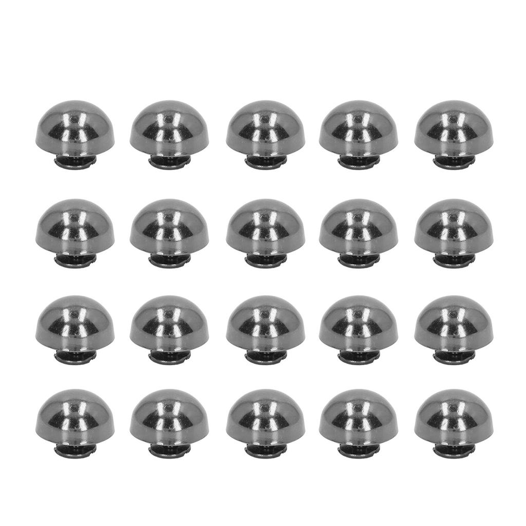 100 шт. набор 15 мм гальванизированные серебряные черные заклепки грибовидного типа для кожи