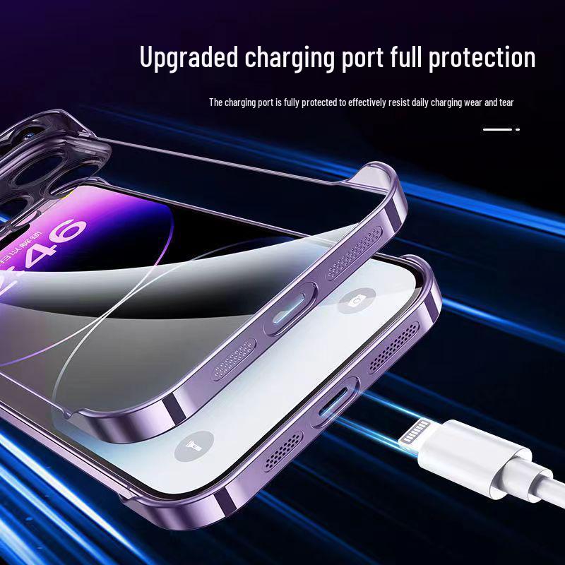 Ультратонкий прозрачный защитный чехол-накладка для iPhone17 - ПК, без рамки, с гальваническим покрытием, совместимый с Apple 14