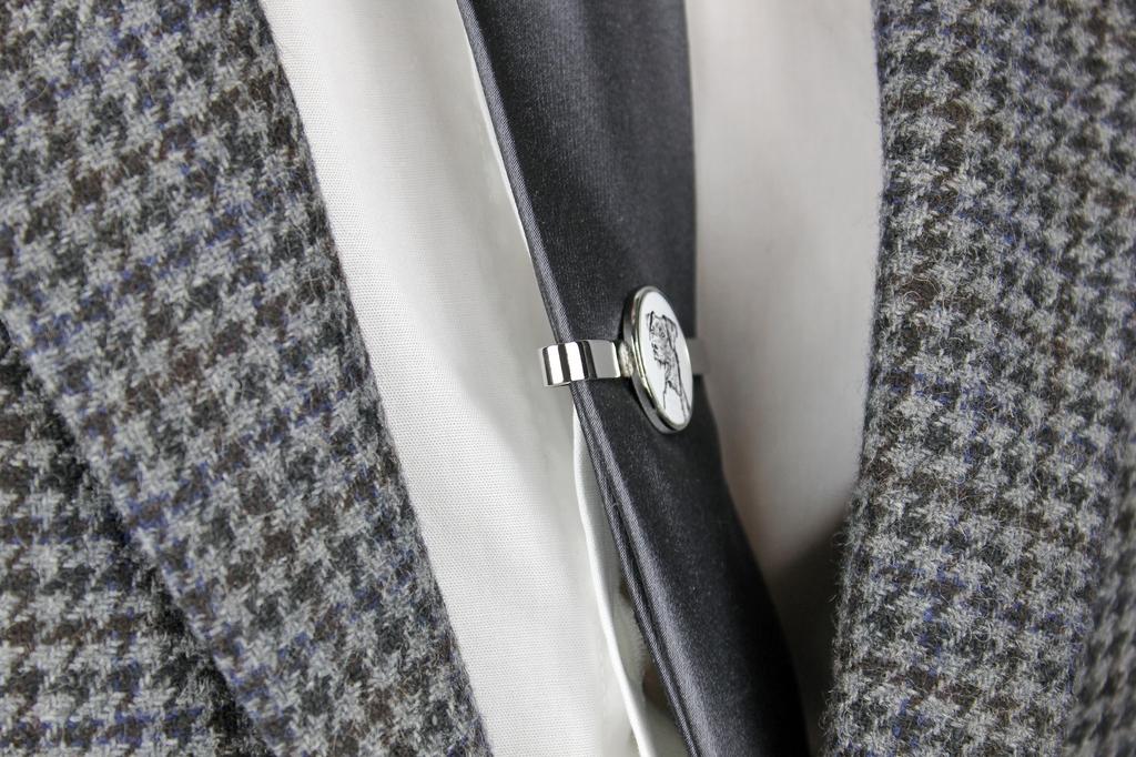 Danish Swedish Farmdog - tie clip with a dog, personalized tie clip, a unique gift for a man from the Art-Dog brand