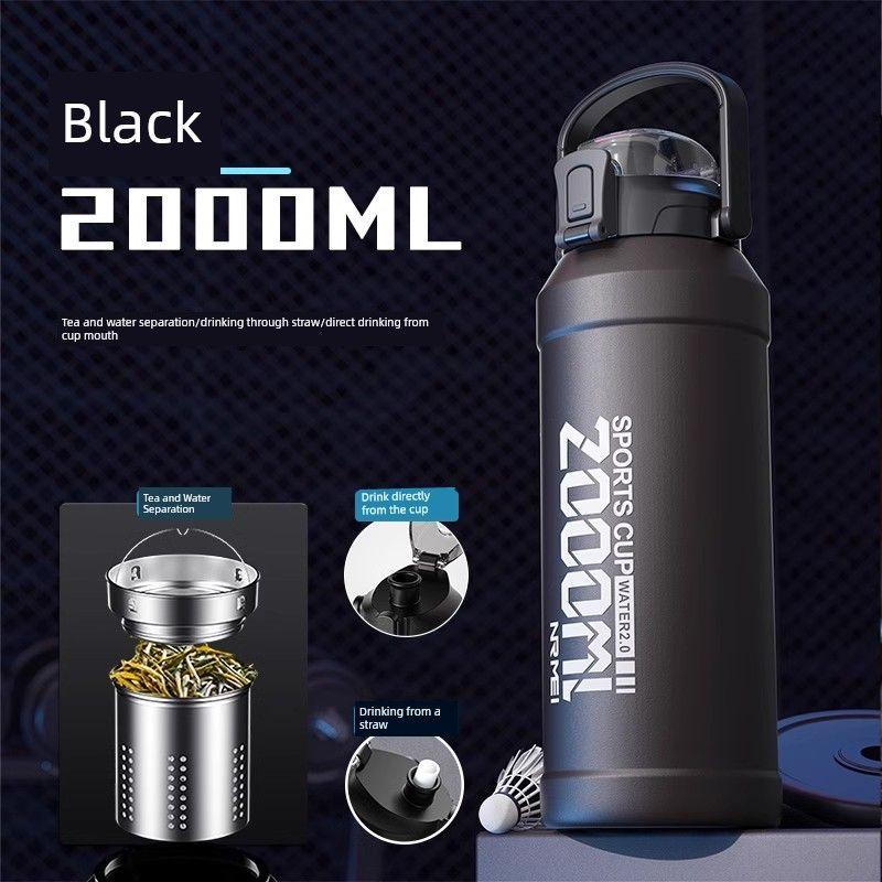 German Quality 316 Large-Capacity Thermos Cup, Outdoor Portable Sports Water Bottle, Ice-Cold Water Cup, Cold-Keeping Cup, Ton-Ton Bucket