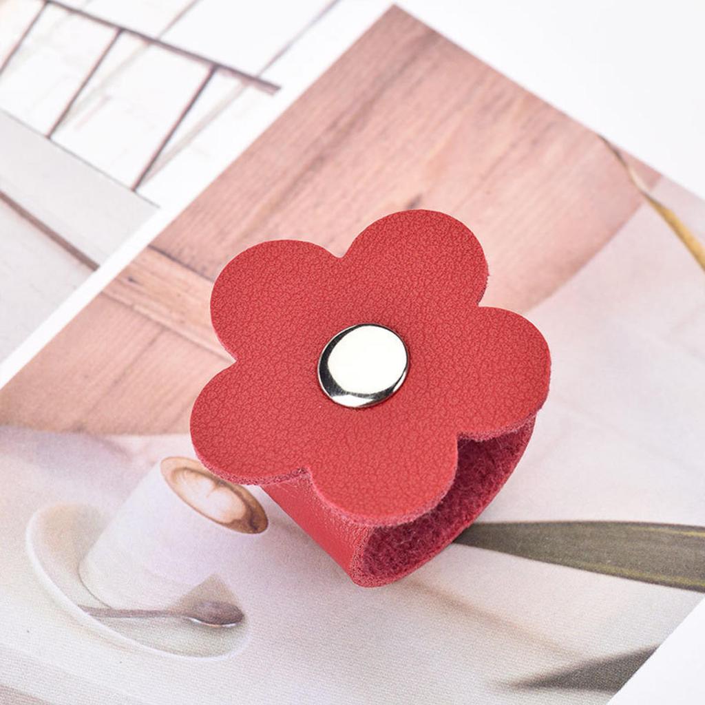 Leather Desktop Storage Charger Cable Protector Cord Organizer Winder Tie Cable Management  Winder