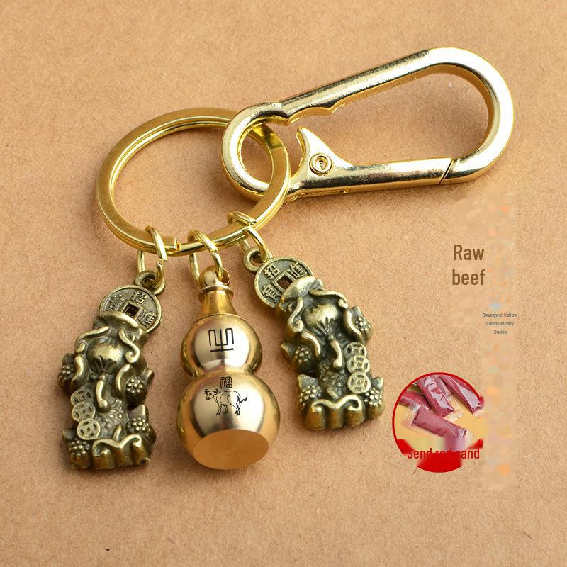 Подвеска из латуни в форме тыквы со знаком зодиака и брелоком Pixiu — креативные украшения в стиле зодиака