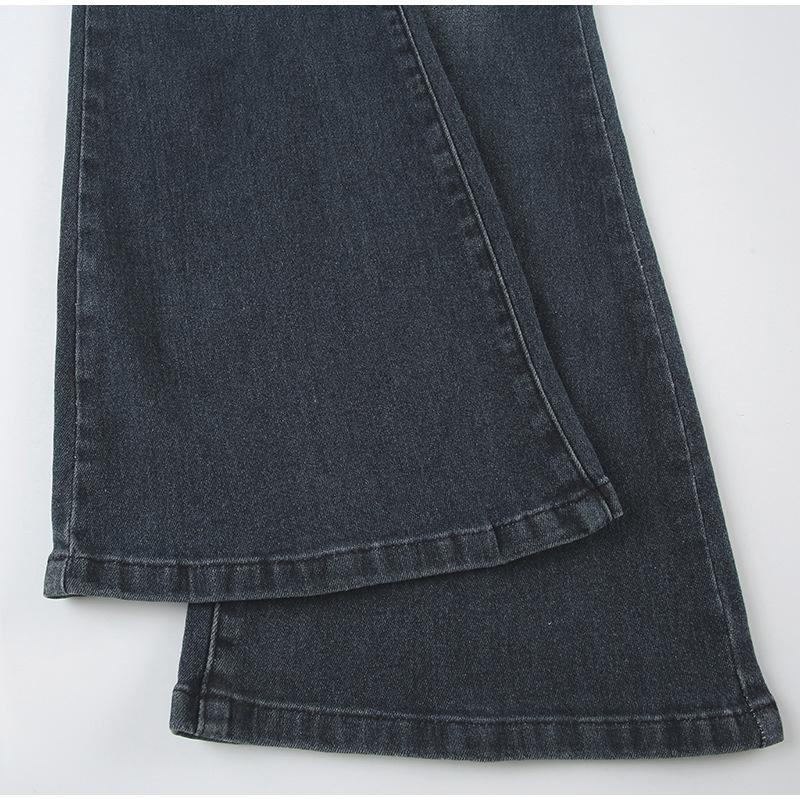 Винтажные расклешенные джинсы Y2k, повседневные джинсы на пуговицах со средней талией, брюки из денима в стиле Харадзюку 2000-х годов, базовые эстетические хлопковые брюки 2025 года, весна-осень