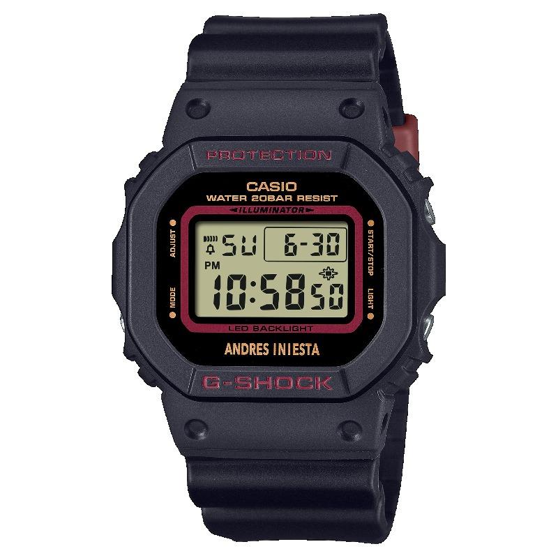 Casio Мужские кварцевые часы с resin-корпусом, водозащитой 200 м, ударопрочностью, будильником DW-5600AI-1