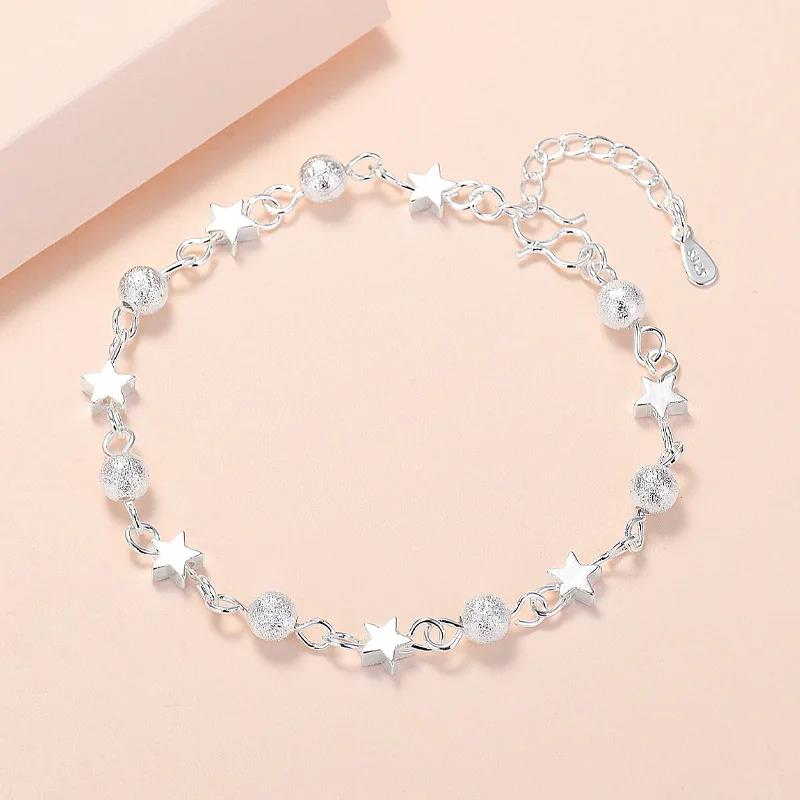 925 Sterling Silver Bracelet with Genuine Pearls and Elegant Knots Design Luxury Beaded Charm Party Jewelry for Women