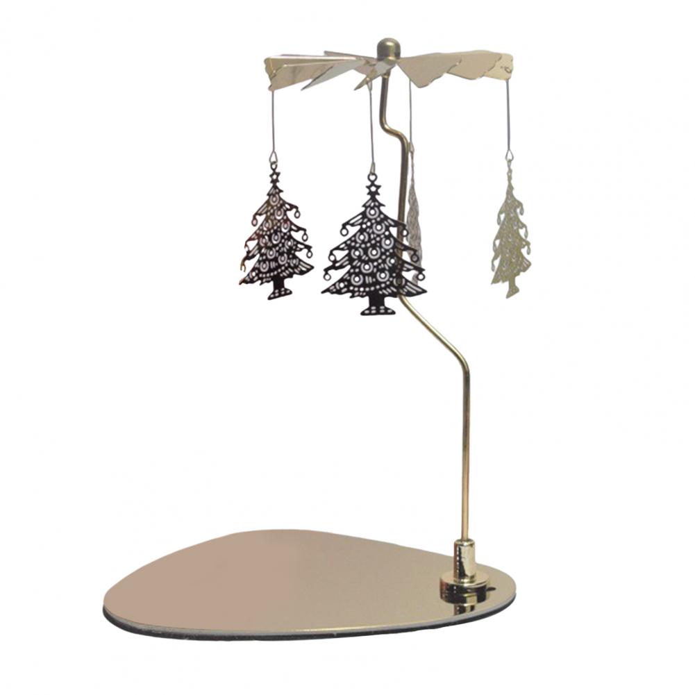 Карусель Вращающийся Подсвечник Золотая Карусель Подсвечник для Чайной Свечи с Вращающимся Поддоном Элегантный Декор Стола