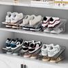Double-Layer Minimalist Shoe Rack - Foldable, Space-Saving Storage Shelf for Shoes
