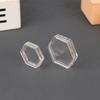 8Pieces Hexagon Clear Plastic Acrylic Protector Containers Case For Token Collection Board Game Holder Boxes