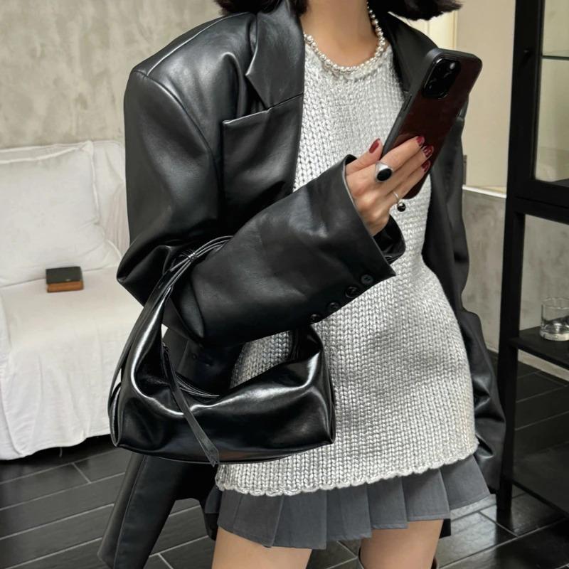 Сумка на плечо Женская сумка-тоут Гладкая коровья кожа Crossbody Женская Весенняя Седельная Красная Мини-сумка-мессенджер 2025 Новинка
