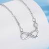 Simple Necklace Fashionable Eight Pendant Necklace Hollow Eight Neck Jewelry Perfect for Youthful Couple or Close Friend
