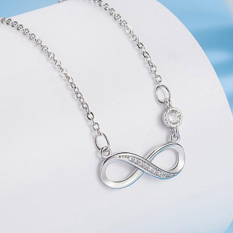 Simple Necklace Fashionable Eight Pendant Necklace Hollow Eight Neck Jewelry Perfect for Youthful Couple or Close Friend