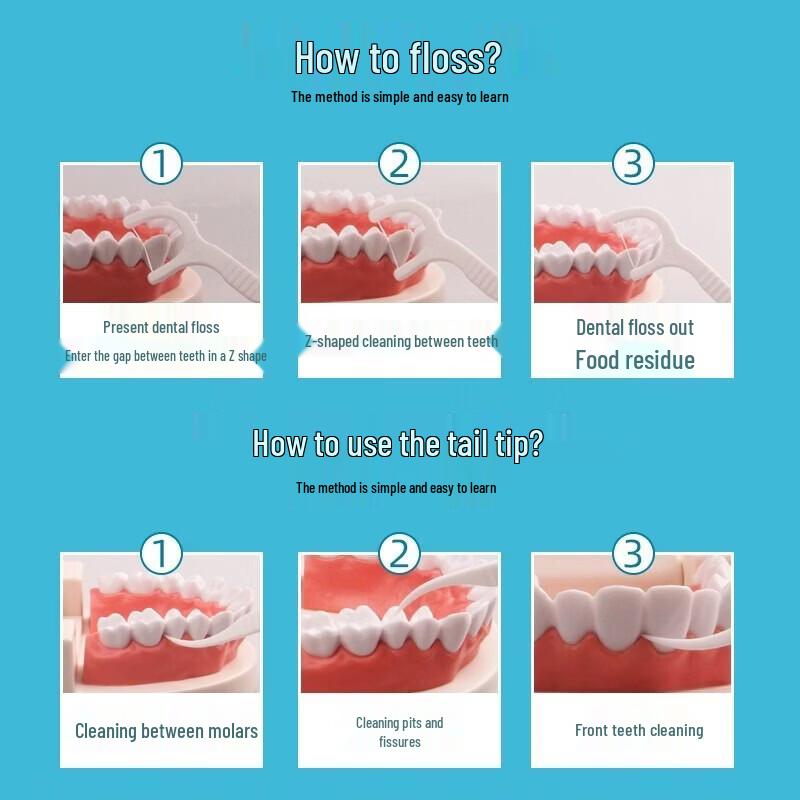 Dr. Tooth Anti-slip High-Strength Dental Floss Sticks