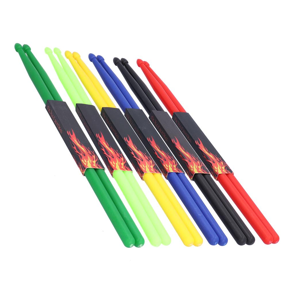 6 Pairs 5A Nylon Drumstick Pack Professional Lightweight Durable NonSlip for Adults Kids