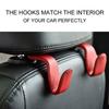 Держатель для хранения для автомобильных подголовников, крючки, подвесные кошельки, автозастежка, органайзер на заднее сиденье, искусственная кожа, задняя стойка
