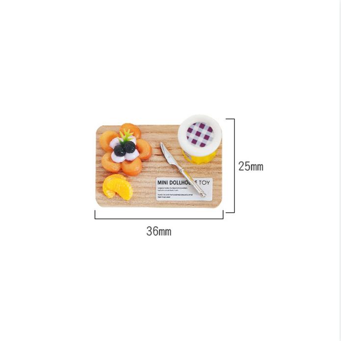1:12 Dollhouse Miniature Strawberry Blueberry Cream Fruit Dipping Board Dessert