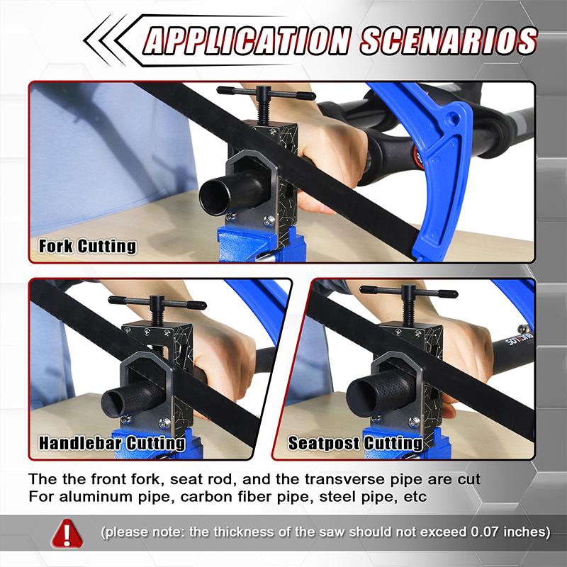 BUCKLOS Bicycle Tube Cutting Saw Guide Tool Bike Handlebar Seatpost Fork Steerer Tube Cutting Fixture Bicycle Repair Tools