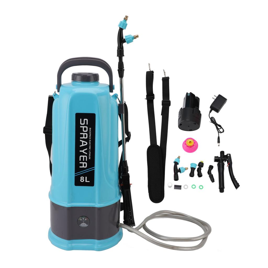 Аккумуляторный ранцевый опрыскиватель с регулируемым давлением, сельскохозяйственный электрический опрыскиватель с 5 насадками