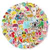 100 Маленьких Наклеек Маленького размера 4 см Свежие Микс и Матч Милые Наклейки с Пончиками и Пандами