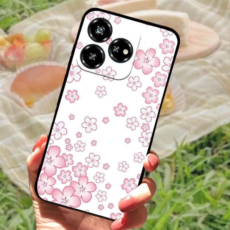 For ZTE Blade V60 Coque Case Nubia V60 Phone Protective Soft Silicone Funda Cover For ZTE Axon 60 4G Z2356 Bumper Fashion Floral