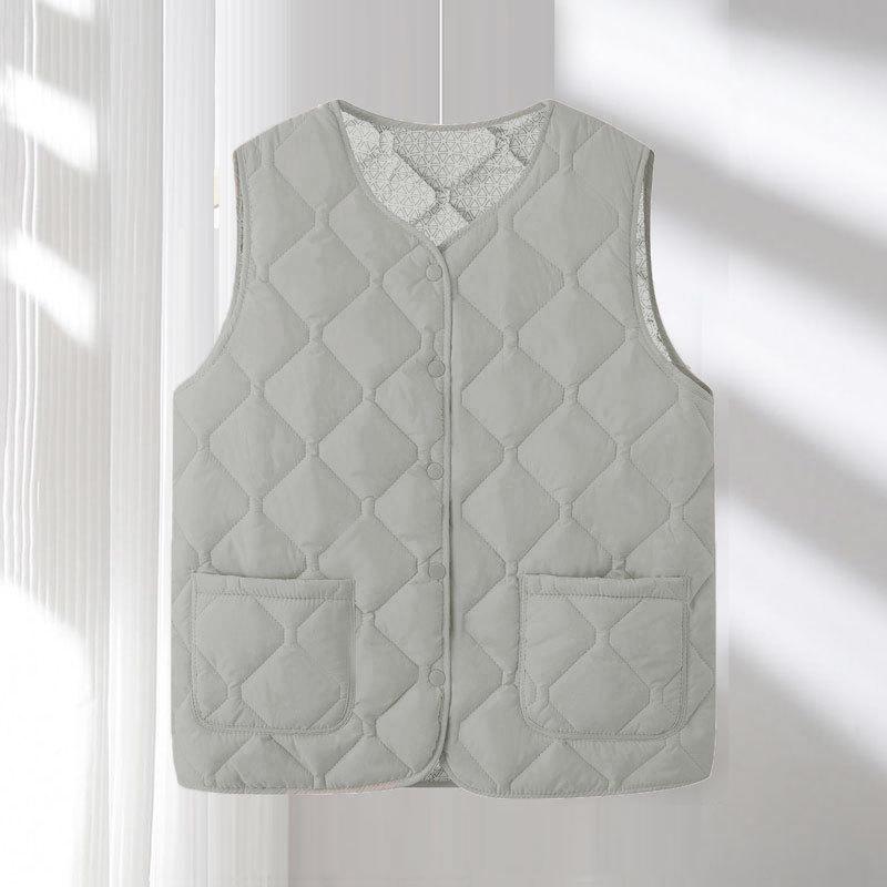Down Cotton Vest Women's Inner Wear Autumn and Winter New Slim-fit Bottom Inner Wear Vest Medium Thin Warm Vest Vest