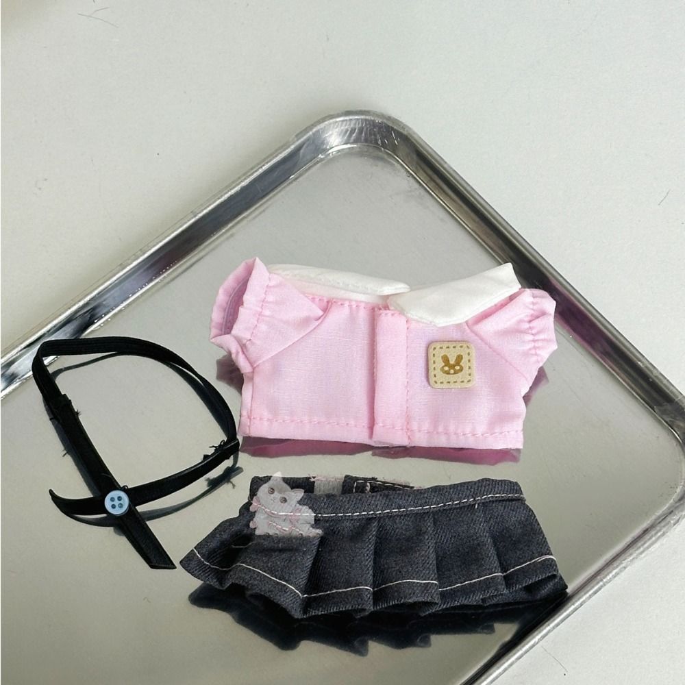 Dress Up 10CM Doll Clothes Casual Shirt Cotton Doll Outfit Doll School Uniform  Doll Accessories