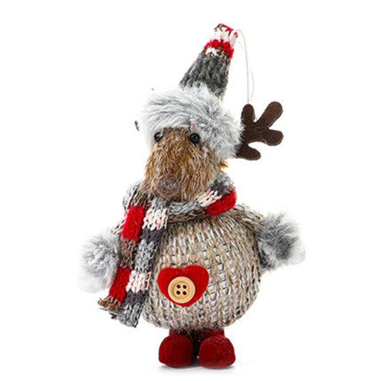 Рождественская плюшевая кукла, подвесное украшение, мини, разноцветная тканевая кукла Санта-Клауса, снеговика, оленя, из пенопласта, плюшевые игрушки, подвеска на елку, украшение для дома на рождественскую вечеринку