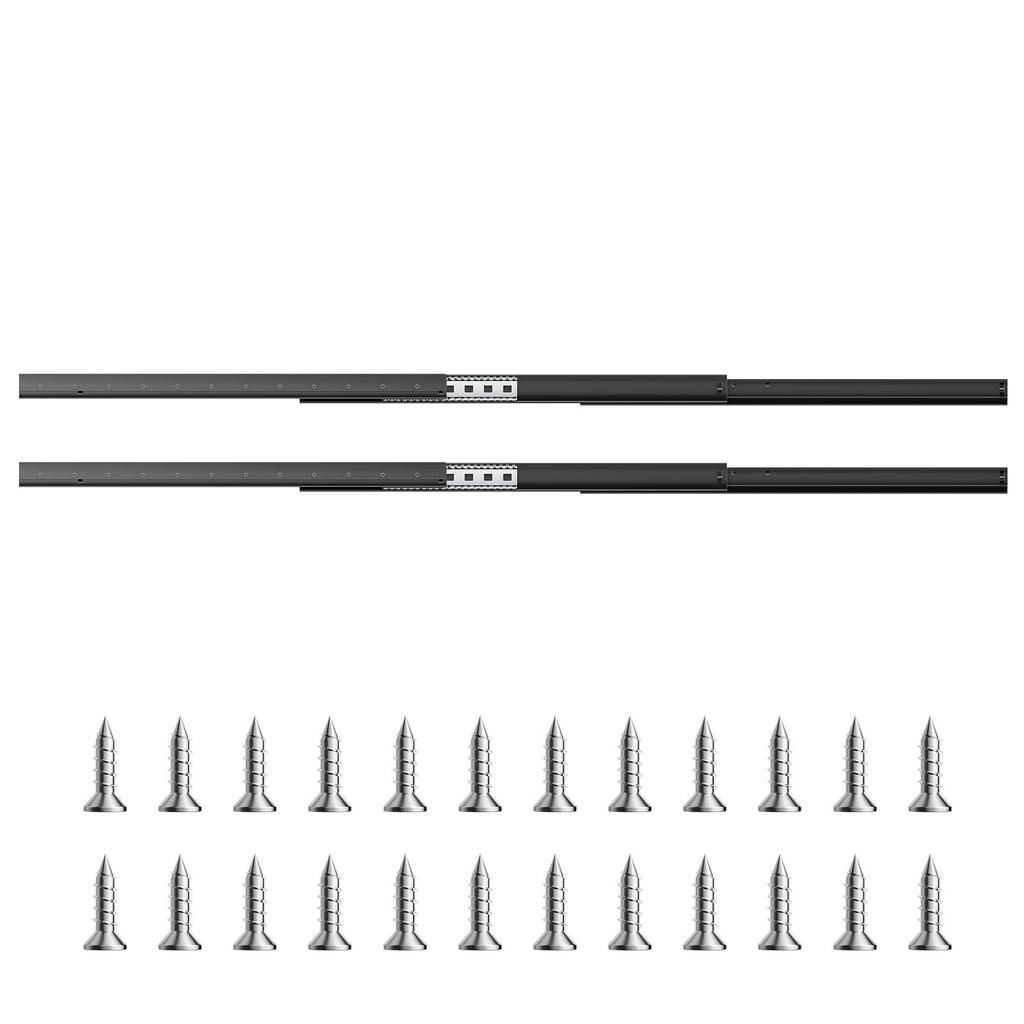 VEVOR Undermount Drawer Slides, 32 inch, Full Extension Ball Bearing Under Stair Cabinet Rails