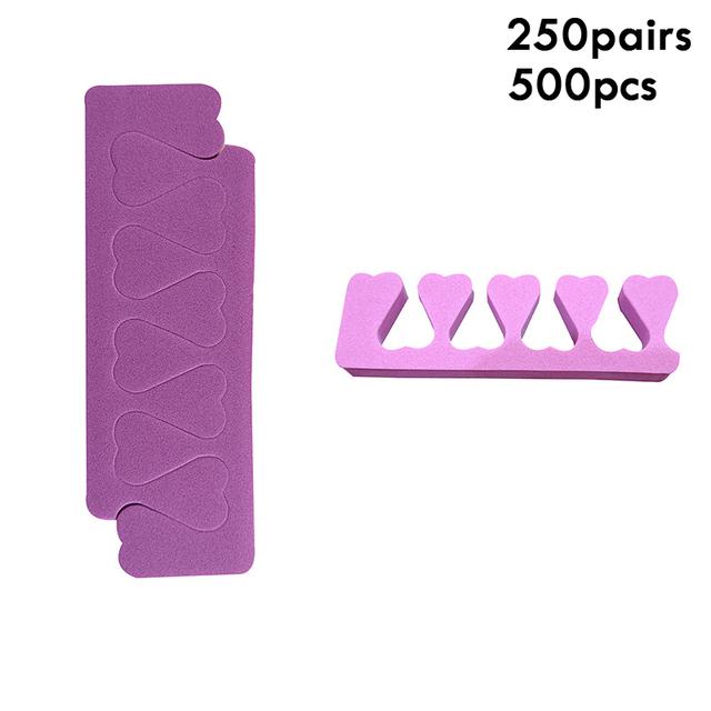 500 шт., набор разделителей для пальцев ног для педикюра, разделители пальцев для дизайна ногтей, мягкие поролоновые растягиватели для пальцев ног и пальцев, расслабляющий удержание