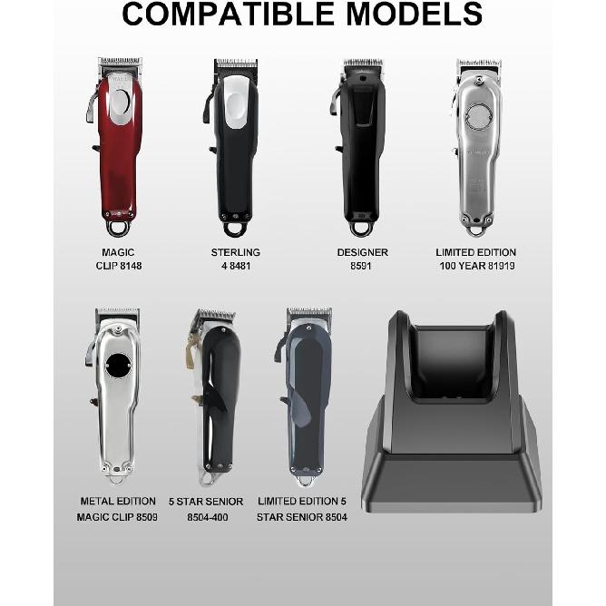 Зарядная подставка WUKUR для беспроводных машинок Wahl, Зарядная подставка для беспроводных машинок Wahl Sterling и 5-Star 8148 8481 8591 81919 8504 8509 Зарядка