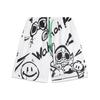 Li Ning League Of Legends Pool Party Collaboration Мультяшный принт Прямые брюки Кремовый Белый сплошной принт Повседневные шорты Мужские шорты AKST829-4