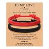 2Pcs Black White Adjustable Couple Rope Bracelet Handwoven Friendship Wristbands Birthday Gift