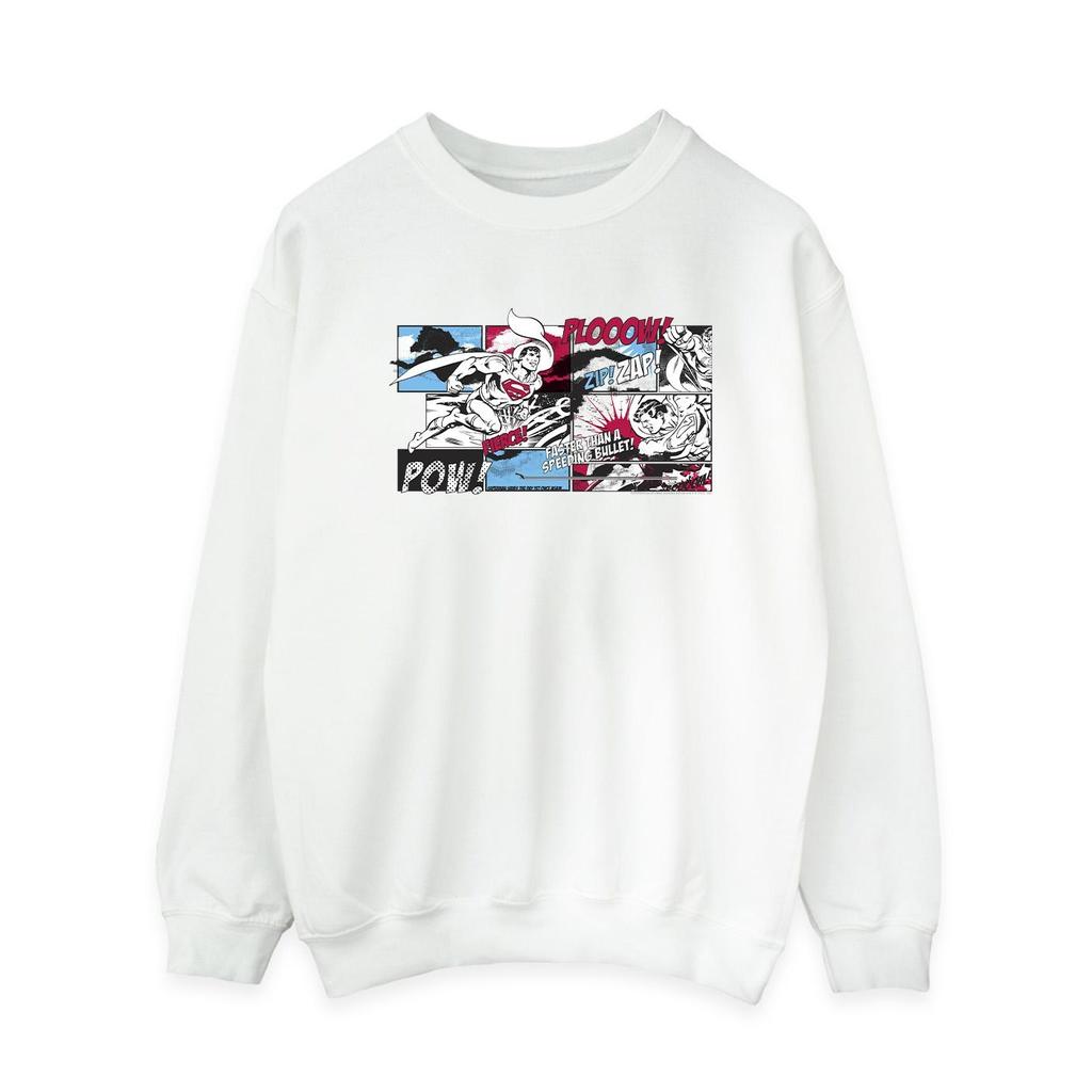 DC Comics Womens/Ladies Superman Comic Strip Sweatshirt
