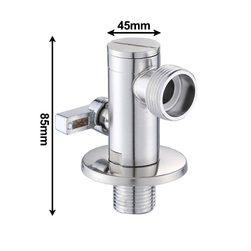 Трехходовой клапан Туалетный Угловой клапан большого потока 304 Нержавеющая сталь Водозапорный клапан Аксессуар для ванной комнаты и кухни Клапан для водонагревателя