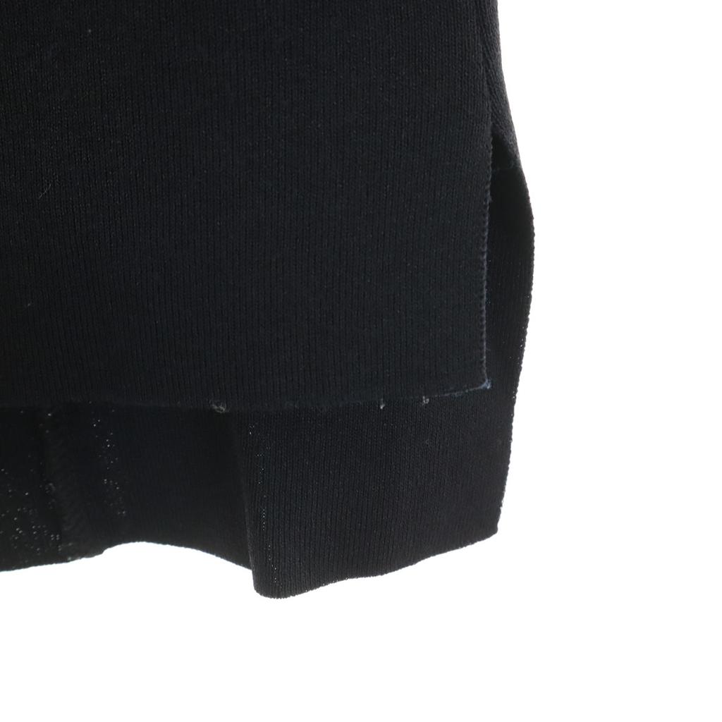 Rene сделано в Японии Трикотажный кардиган на молнии с длинным рукавом 38 черный Женский Б/У