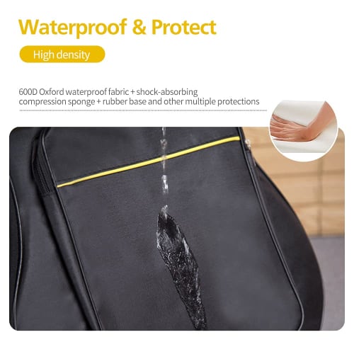 Mdvora Guitar Bag - 1/2/3 Pack Gig Bag, 38-41 Inch Electric & Acoustic Guitar Case, Waterproof Oxford Cloth, Two Pockets, 1 Pack, Classic Style.