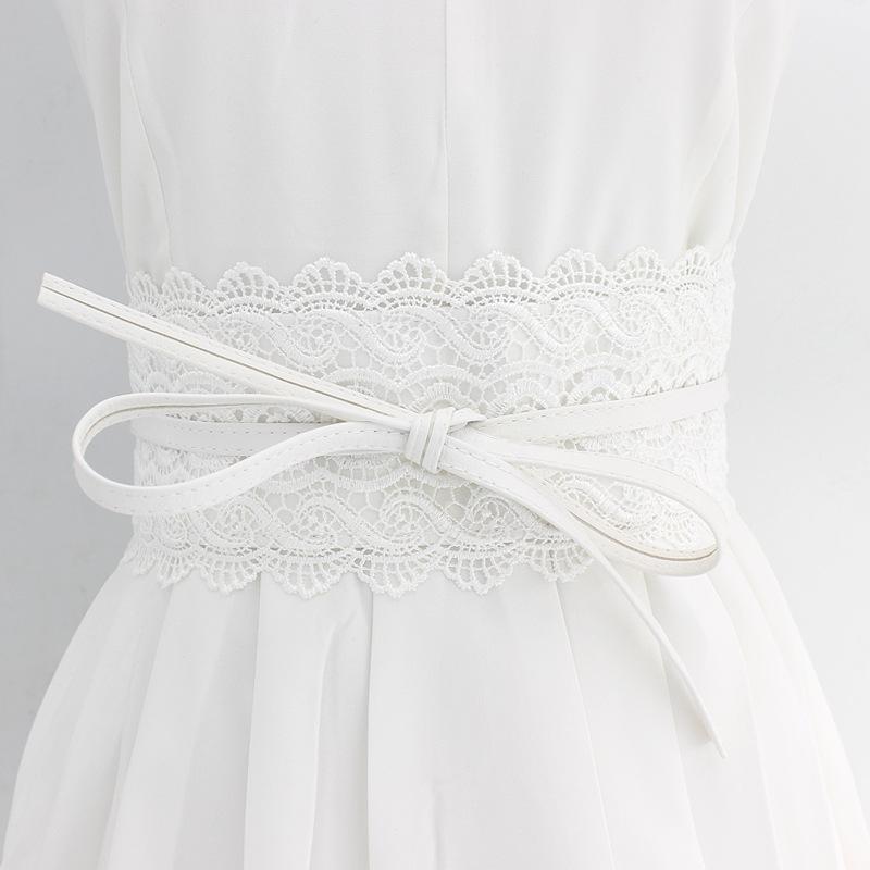 Платье Широкий Завязанный Пояс Женский Пояс-Кушак Очень Широкий Кружевной Декоративный Ремень