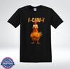 F-CAW-F Забавная курица Мультяшная Графика Мем Футболка