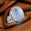 Moonstone Gemstone Ring, 925 Sterling Silver Ring, Gift For Her, Birthstone Ring, Bohemian Ring